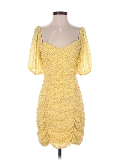 Pre-owned All In Favor Cocktail Dress In Yellow