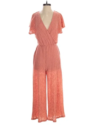 Pre-owned All In Favor Jumpsuit In Orange