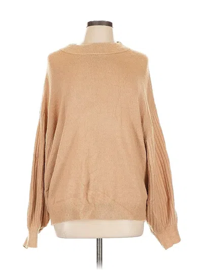 Pre-owned All In Favor Pullover Sweater In Brown