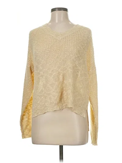 Pre-owned All In Favor Pullover Sweater In Yellow