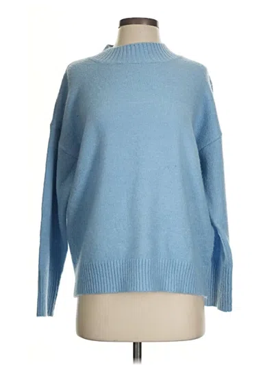 Pre-owned All In Favor Turtleneck Sweater In Blue