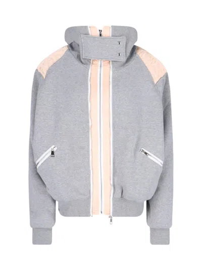 All In High-collar Zip Jacket With Quilted Details In Multi