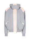 All In High-collar Zip Jacket With Quilted Details In Gray