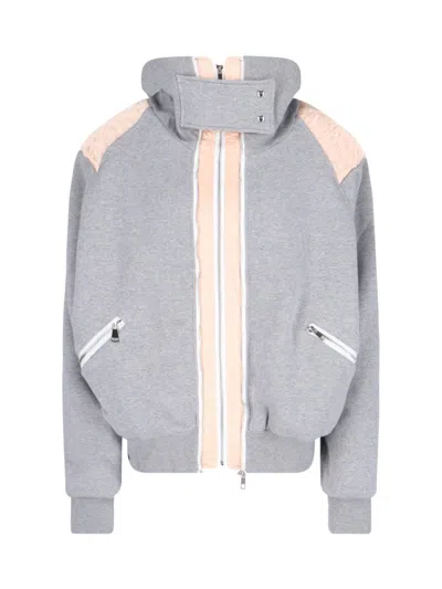 ALL IN HIGH-COLLAR ZIP JACKET WITH QUILTED DETAILS