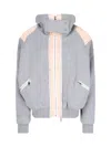 All In High-collar Zip Jacket With Quilted Details In Gray