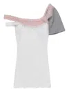 All In Layered Lace-trim Top In Multi