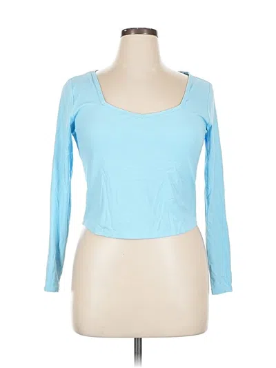 Pre-owned All In Motion 3/4 Sleeve T-shirt In Blue