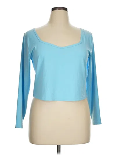 Pre-owned All In Motion 3/4 Sleeve T-shirt In Blue