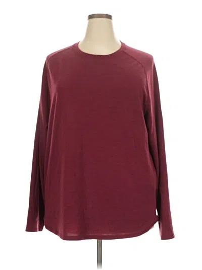Pre-owned All In Motion 3/4 Sleeve T-shirt In Burgundy