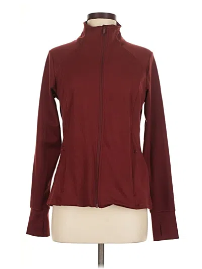 Pre-owned All In Motion Cardigan Sweater In Burgundy