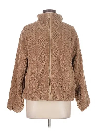 Pre-owned All In Motion Faux Fur Jacket In Brown