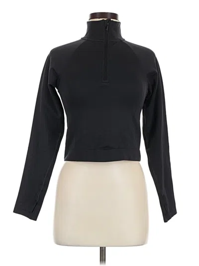 Pre-owned All In Motion Long Sleeve Top Black Turtleneck Tops
