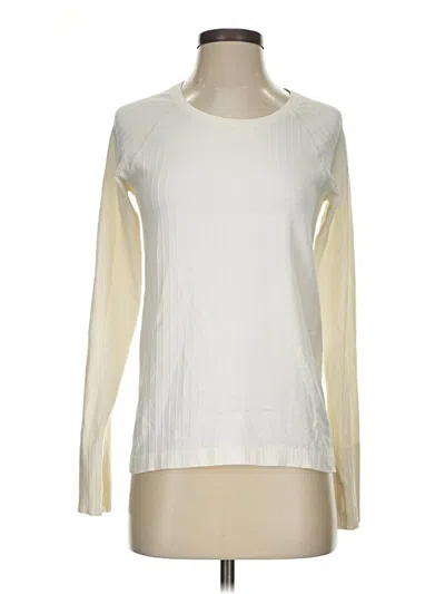 Pre-owned All In Motion Long Sleeve Top Ivory Crew Neck Tops