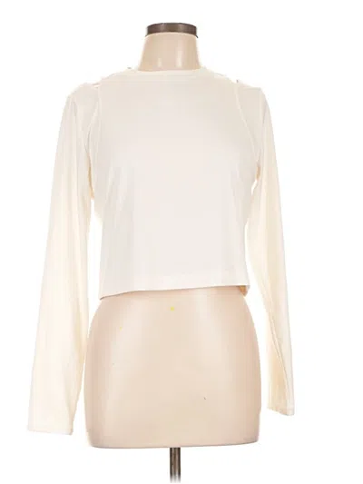 Pre-owned All In Motion Long Sleeve Top Ivory Turtleneck Tops