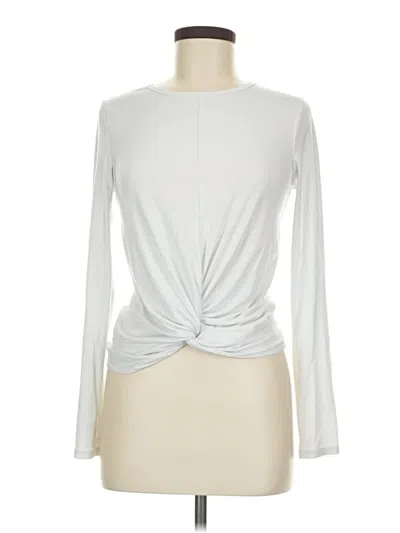 Pre-owned All In Motion Long Sleeve Top Silver Keyhole Neckline Tops