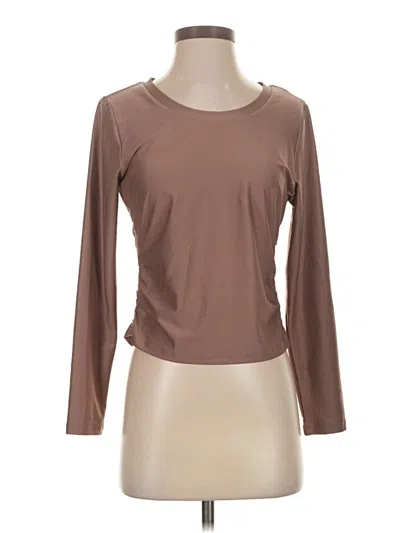 Pre-owned All In Motion Long Sleeve T-shirt In Brown