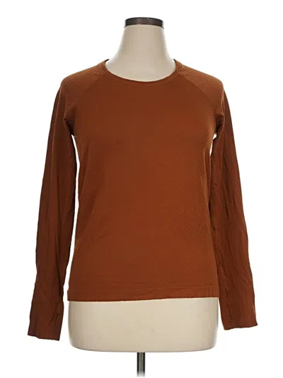 Pre-owned All In Motion Long Sleeve T-shirt In Brown
