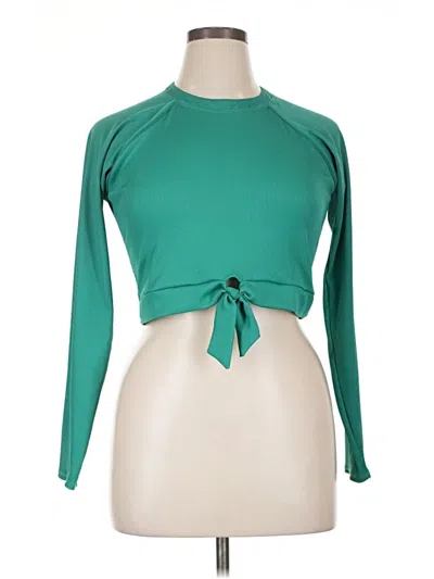 Pre-owned All In Motion Long Sleeve T-shirt In Green