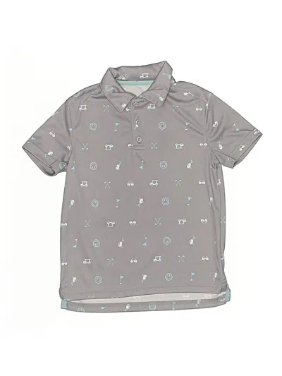 Pre-owned All In Motion Kids' Short Sleeve Polo Shirt In Gray
