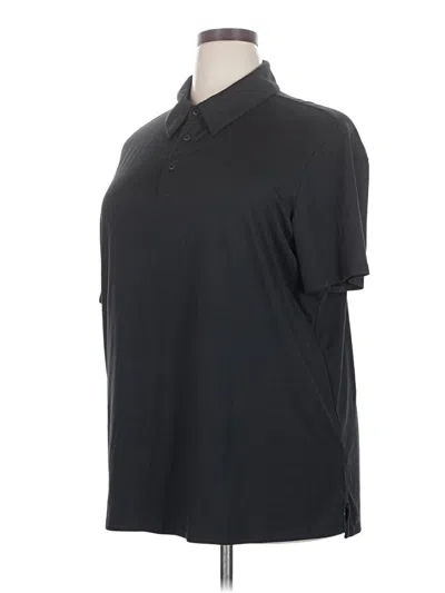 Pre-owned All In Motion Short Sleeve Top Black Mock Neckline Tops