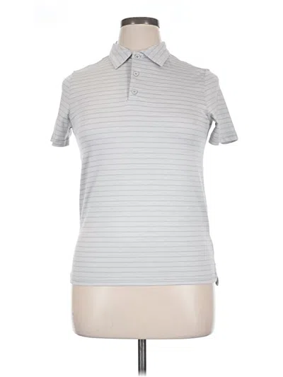 Pre-owned All In Motion Short Sleeve Top Gray Collared Neckline Tops
