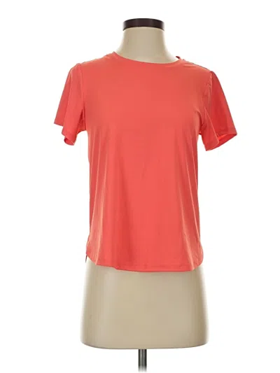 Pre-owned All In Motion Short Sleeve Top Orange Keyhole Neckline Tops