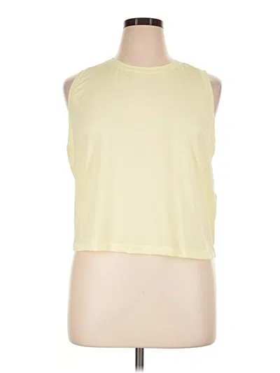 Pre-owned All In Motion Sleeveless Top Yellow Halter Neckline Tops