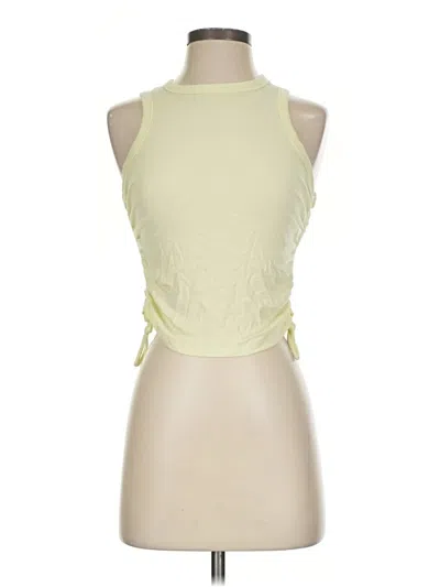 Pre-owned All In Motion Sleeveless Top Yellow Halter Neckline Tops