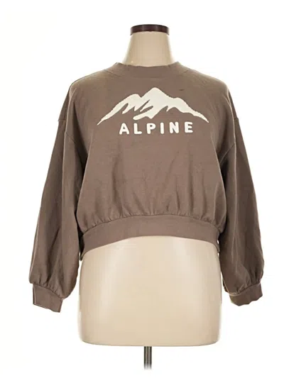 Pre-owned All In Motion Sweatshirt In Brown