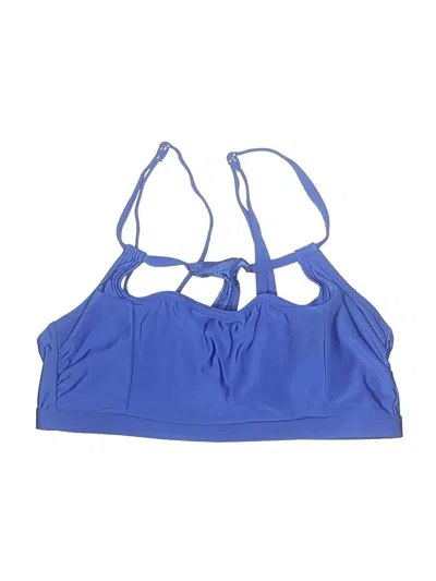 Pre-owned All In Motion Swimsuit Top Blue Swimwear