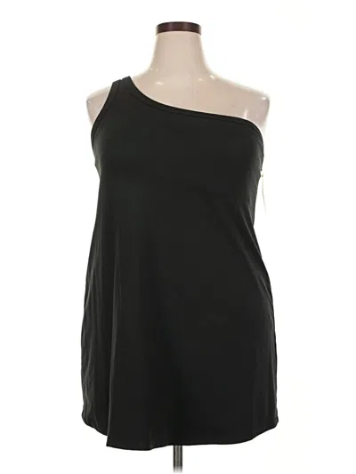 Pre-owned All In Motion Tank Top Black One Shoulder Neckline Tops
