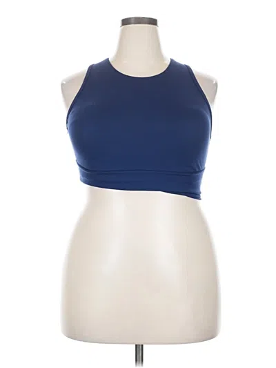 Pre-owned All In Motion Tank Top Blue Halter Neckline Tops
