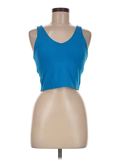 Pre-owned All In Motion Tank Top Blue Halter Neckline Tops