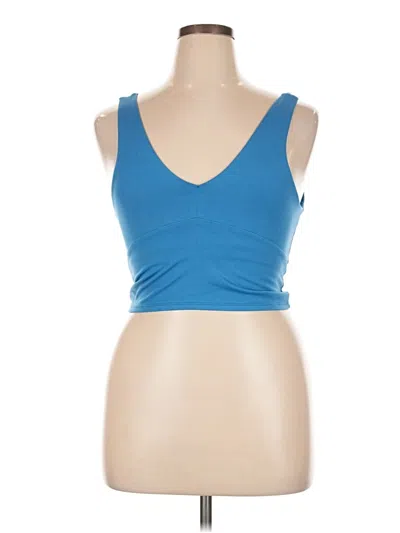 Pre-owned All In Motion Tank Top Blue Plunge Neckline Tops