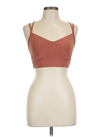 Pre-owned All In Motion Tank Top Brown Strapless Neckline Tops