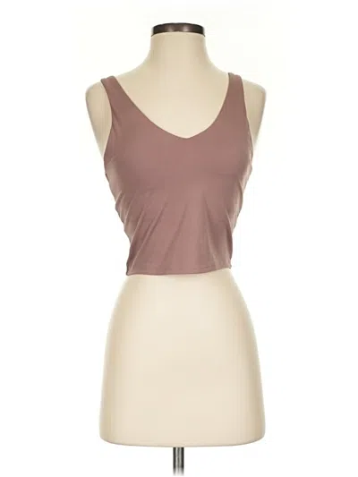 Pre-owned All In Motion Tank Top Brown Strapless Neckline Tops