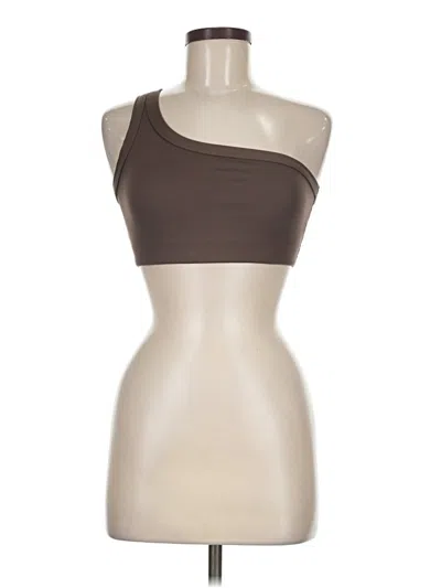 Pre-owned All In Motion Tank Top Brown Strapless Neckline Tops