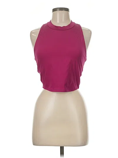 Pre-owned All In Motion Tank Top Burgundy Halter Neckline Tops