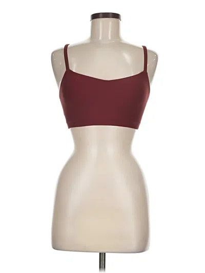 Pre-owned All In Motion Tank Top Burgundy Strapless Neckline Tops