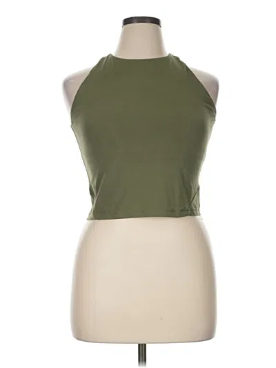 Pre-owned All In Motion Tank Top Green Halter Neckline Tops