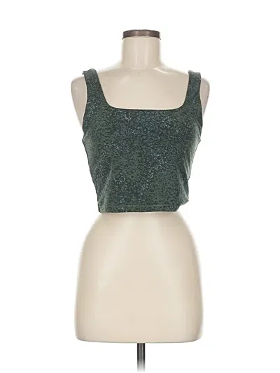 Pre-owned All In Motion Tank Top Green Square Neckline Tops