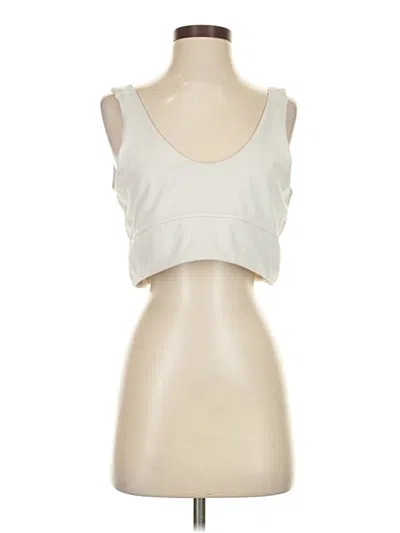 Pre-owned All In Motion Tank Top Ivory Strapless Neckline Tops In White