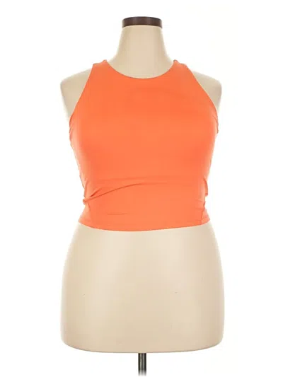 Pre-owned All In Motion Tank Top Orange Halter Neckline Tops