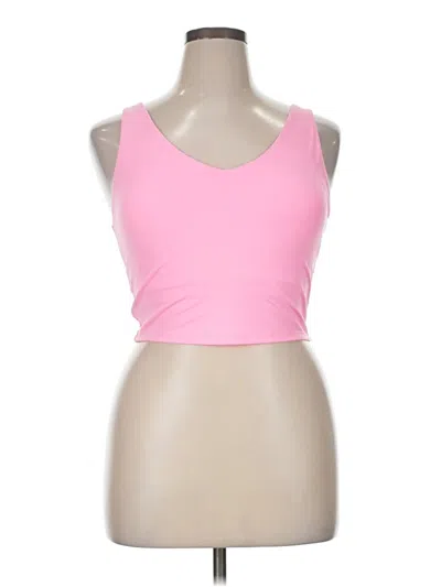 Pre-owned All In Motion Tank Top Pink Strapless Neckline Tops