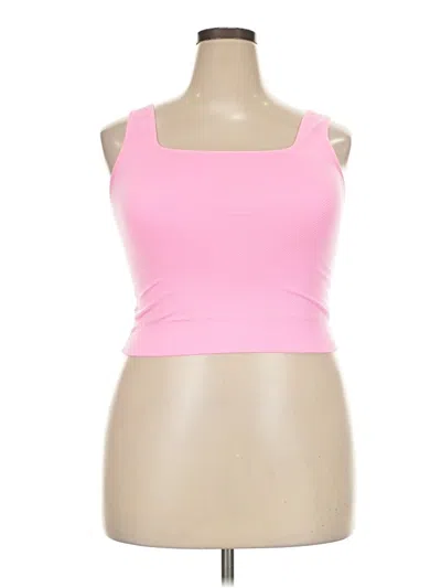 Pre-owned All In Motion Tank Top Pink Strapless Neckline Tops