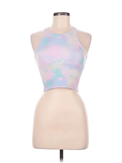 Pre-owned All In Motion Tank Top Silver Halter Neckline Tops