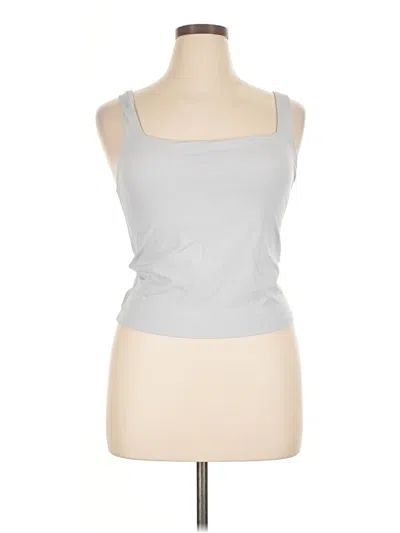Pre-owned All In Motion Tank Top Silver Strapless Neckline Tops