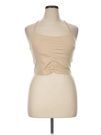 Pre-owned All In Motion Tank Top Tan Halter Neckline Tops