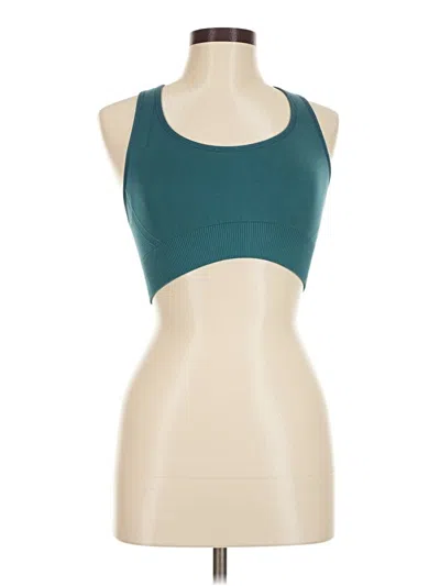 Pre-owned All In Motion Tank Top Teal Halter Neckline Tops In Blue