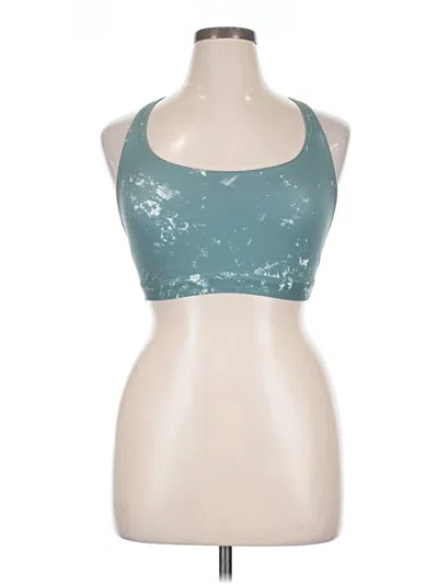Pre-owned All In Motion Tank Top Teal Halter Neckline Tops In Blue